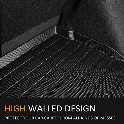 Binmotor-Floor Mats with Cargo Liner for Hyundai kona 2018-2023 & Kona N 2022 2023 (No Electric Model) SE, SEL, N Line, N, Limited Automotive Floor Liners Full Set-Black - style: 2) Car Mats for Hyundai Kona Fuel (2018-2023)