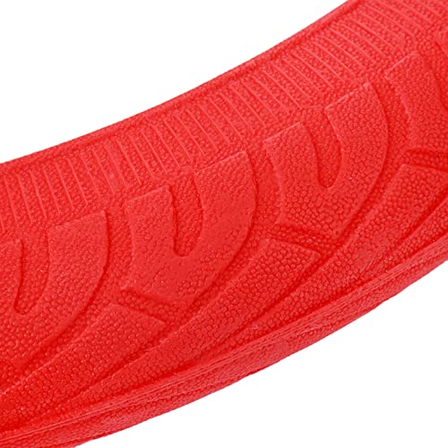 Modengzhe Steering Wheel Hand Brake Lever and Shift Knob Silicone Cover Kit, 3D Oval Anti-Slip Design Protective Case (Red) - color: Red