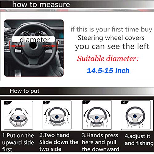 Universal Car Steering Wheel Cover Fluffy Winter Plush Steering Wheel Cover (A-Orange), gx0117