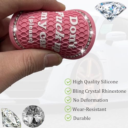 Car Cup Coasters 4Pack - Bling Car Accessories, Universal Cup Holder Inserts (Pink, 4PC) - color: Pink-4pc