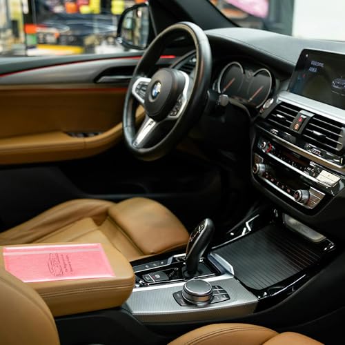 Leather Car Registration and Insurance Holder - Vehicle Glove Box Car Organizer,Auto Truck Comparment Accessories Case with Magnetic Closure for Driver License, Cards (Pink) - color: Pink