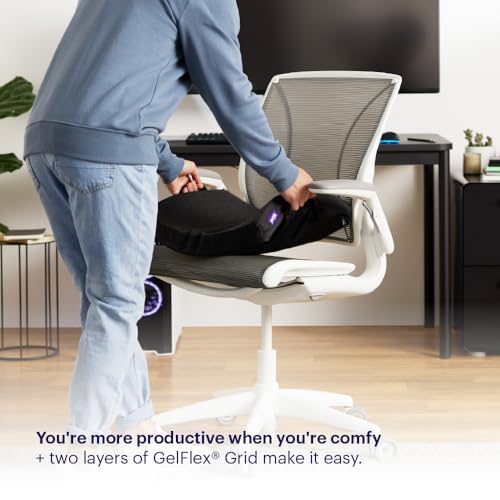 Purple Double Seat Cushion | Pressure Reducing Grid Designed for Ultimate Comfort | Designed for Office Chairs | Made in The USA - size: Double
