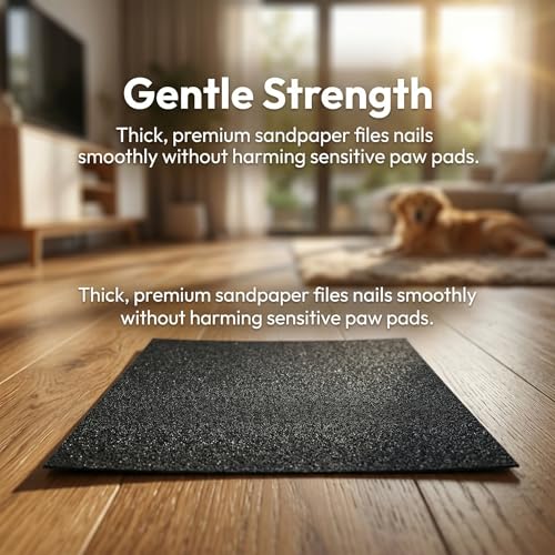 10 Pack Dog Nail Scratch Board, Self-Adhesive Scratch Pad for Dogs Replacement Pet Door Scratcher Shield, No Drilling Door Guard to Protect Doors, Nail File Pad for Dogs Cats, 14.3*9.8 Inch