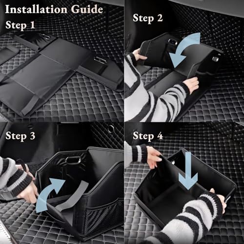 Car Seat Storage Organizer – Compact PU Leather Bin for Trunk, Front Seat, Back Seat & Car Floor