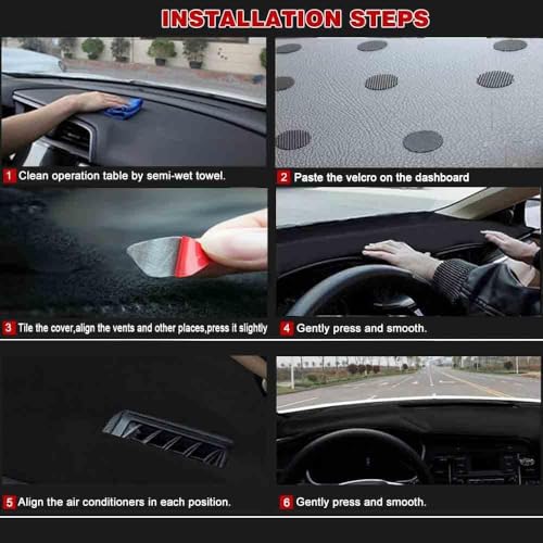 Dash Cover Mat Custom Fit for 1995-1996 Chevy Chevrolet Silverado C1500 C2500 C3500 K1500 K2500 K3500 Tahoe Suburban,GMC Sierra Yukon Suburban Pickup Truck,Dashboard Cover Pad Carpet (95-96 Dark Gray)