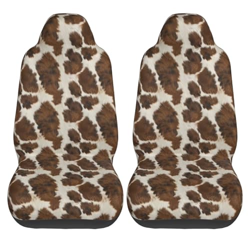Brown Cowhide Car Seat Cover - Universal Fit for Cars, SUVs, Trucks - color: Brown