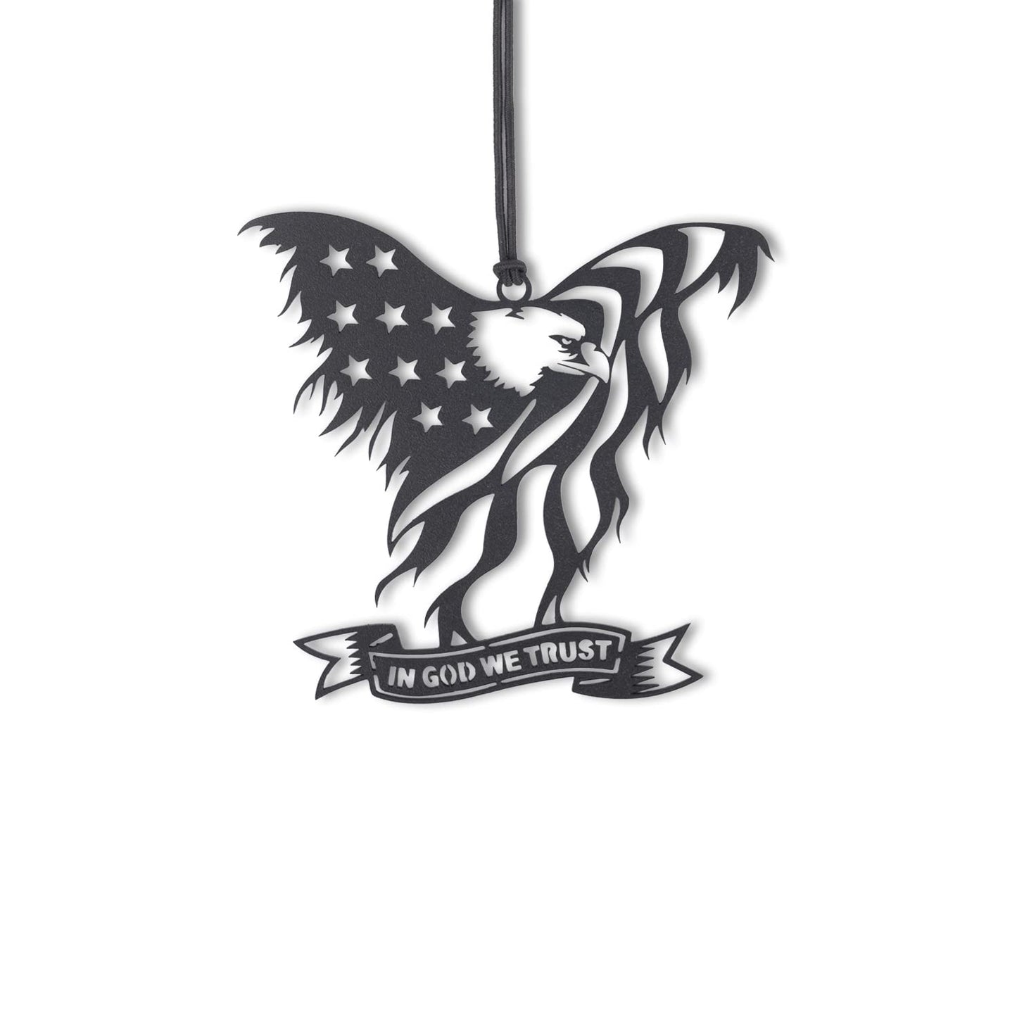 Rear View Mirror Accessories - Car Mirror Hanging Accessories - Car Pendant, Car Charms Ornament - Swinging Ornaments Cars Accessory for Men and Women Hanger - Black (American Eagle Banner) - style: American Eagle Banner