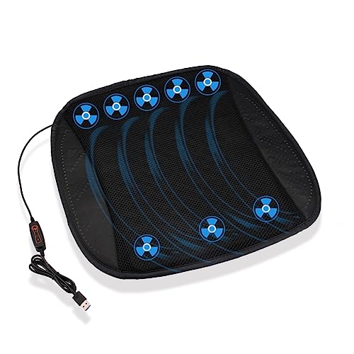 Universal Ventilated Car Seat Cushion with USB Interface Quick Cooling Three-Speed Adjustable Seat Cushion Suitable for All Car Seats, Home and Office Chairs (Style-B) - style: Style-B