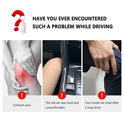 2PCS Car Knee Cushion,Soft Leather Car Door Armrest Pad for Knee Leg Elbow,Universal Car Center Console Cushion Pad Comfort Pillow for Automotive Interior Accessories (Black)
