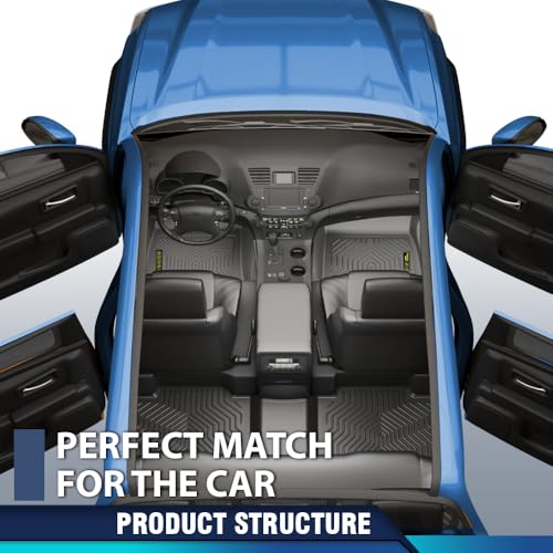 PIT66 TPE Floor Mats Compatible with Tesla Model S 2015-2020 (Only for Model S Badging) (Heavy Duty) 1st & 2nd Row All Weather Cover Protection Cargo Liners alfombras para carro - size: Fit Tesla Model S 2015-2020 | 3PCS