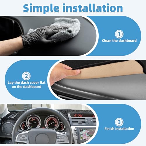 Dash Cover Mat for Mazda 6 2009 2010 2011 2012 2013 Non-Slip Dashboard Cover Mat Sunshade UV Rays Protector Interior Accessories - size: Compatible with 6 2009-2013