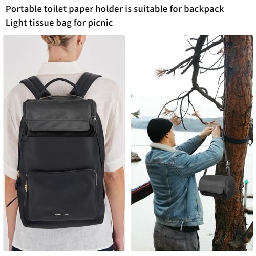 Hanging Camping Toilet Paper Holder - Waterproof Paper Towel Holder Organizer - Portable Roll Paper Reusable Storage Bag