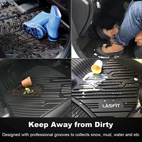 LASFIT Cargo Mat for Jeep Grand Cherokee L 2021-2025 2026, Black | 6 Seaters and 7 Seaters, Custom Fit Accessories, Trunk Mat, All Weather, TPE - style: Grand Cherokee L 2021-2026 Cargo Mat