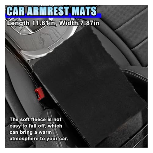 10PCS Fluffy Car Accessories Set, Furry Steering Wheel Cover with Warm Fuzzy Gear Shift Cover Ball Keychain Handbrake Cover Console Seat Belt Shoulder Pads & Diamond Ignition Ring Cup Mats (Black) - color: Black