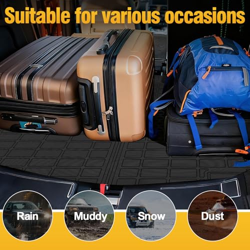 Trunk Liner Cargo Liners for Ford Taurus 2010-2019 Rear Trunk Floor Mats 3D Boot Tray All-Weather TPE Black - size: Taurus 2010-2019