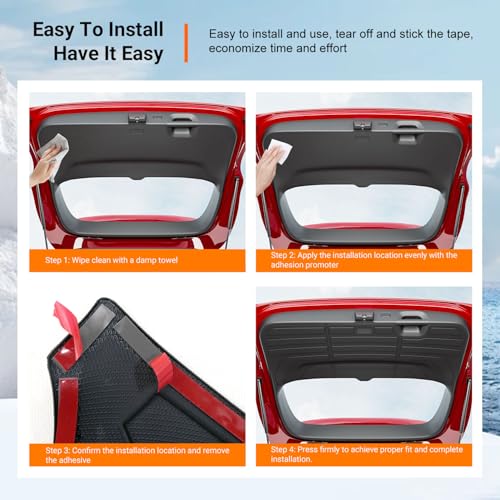 powoq Liftgate Mat Compatible with 2020-2025 Palisade Trunk Tailgate Mat TPE Liftgate Liner Cargo Liner Replacement for 2020 2021 2022 2023 2024 2025 Palisade Accessories