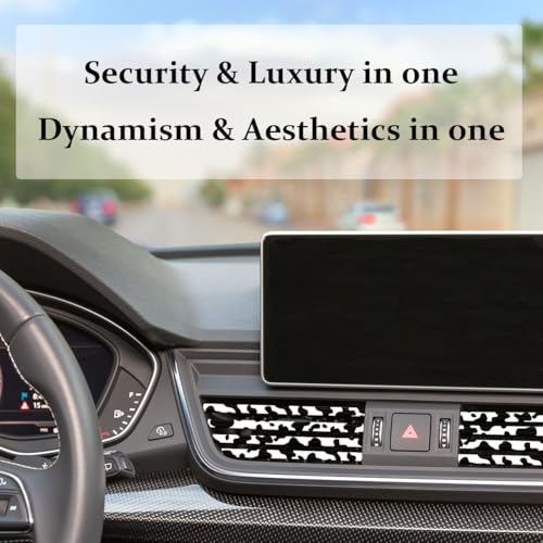 10 Pieces Cow Print Car Air Conditioner Air Outlet Decorative Strips, Cow Print car Accessories, Flexible Shiny Auto Car Vent Interior Accessories for All Air Vent Outlet (Black White-Cow)
