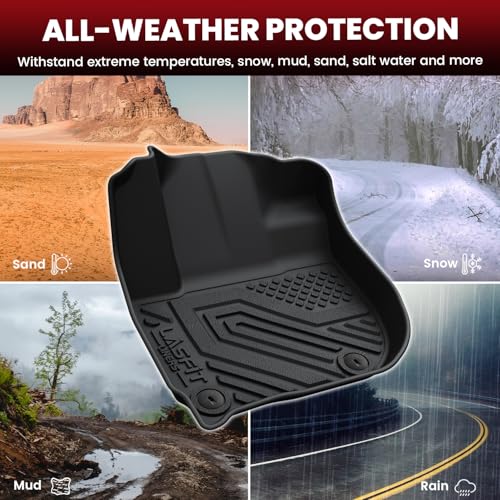 LASFIT Floor Mats & Cargo Mat for Honda HRV 2016-2022 (FWD Model), All Weather TPE Custom Fit HR-V Floor Liner Accessories, 1st & 2nd Row & Trunk Mat Full Set, Black (Not for AWD) - style: 6)For Honda HR-V FWD | 2016-2022 | Full Set