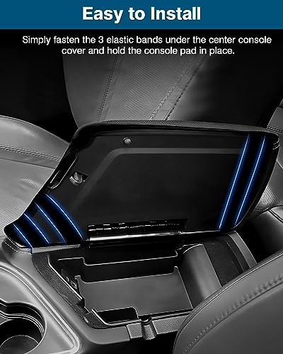 FIILINES Center Console Cover for Dodge Challenger 2015-2023 Center Console Armrest Cover Challenger Interior Accessories Armrest Cover Center Console Pad Anti-Scratch Black - size: For Dodge Challenger 2015-2023