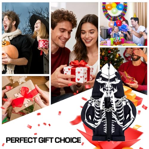 Car Gear Shift Hoodie,Halloween Skull Car Gear Shift Cover,Skeleton Shifter Hoodie with Zipper,Shift Knob Hoodie,Automotive Interior Shifter Knob Cover Decoration Accessories for SUV, Sedan, Truck