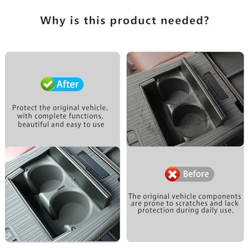 Center Console Cup Holder Insert for Toyota Sienna 2021-2026 Water Bottle Cupholder TPE Sienna Accessore Compatible with LE/XLE/XSE/Woodland Edition/Limited/Platinum(Gray) - size: Center Console Cup Holder Insert