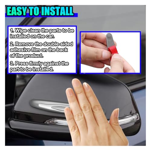 4 Pack Car Door Edge Guards, Anti-Scratch Car Side Door Protector, PVC Auto Bumper Guard, Auto Body Trim Strip withSelf-Adhesive, Cars Exterior Accessories for Cars, SUVs, Trucks (Silver)