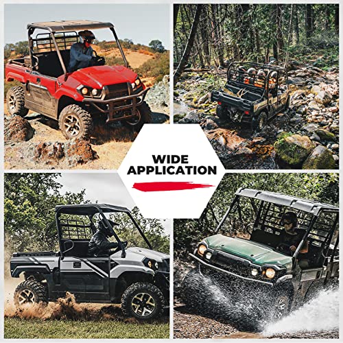 KEMIMOTO Front Bench Seat Cover Compatible with Kawasaki Mule PRO-FXT DXT FX DX 2015-2026 Replace OEM Part KAF080-039 Black Rear Seat Cover - color: Black