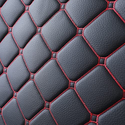 Tomatoman Tacoma Seat Covers Customized for 2005-2025 2026 Sport Extended Access Cab Pickup Truck, Waterproof Faux Leather Car Cushions(Rear Seat, Black-Red) - color: Rear Seat/Black-Red
