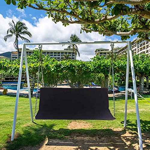 Swing Bench Replacement, 600D Oxford Waterproof Thick 2/3 Seat Patio Swing Cover (Black, M - 43.3x17.7x21.7in) - color: Black, size: M - 43.3x17.7x21.7in