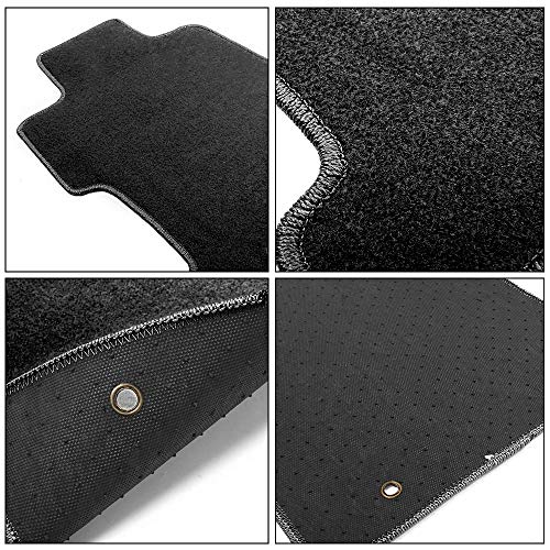 Floor Mat Compatible with 2006-2011 Honda Civic, Factory Fitment Car Front & Rear Nylon Car Floor Carpets Carpet Liner by IKON MOTORSPORTS, 2007 2008 2009 2010