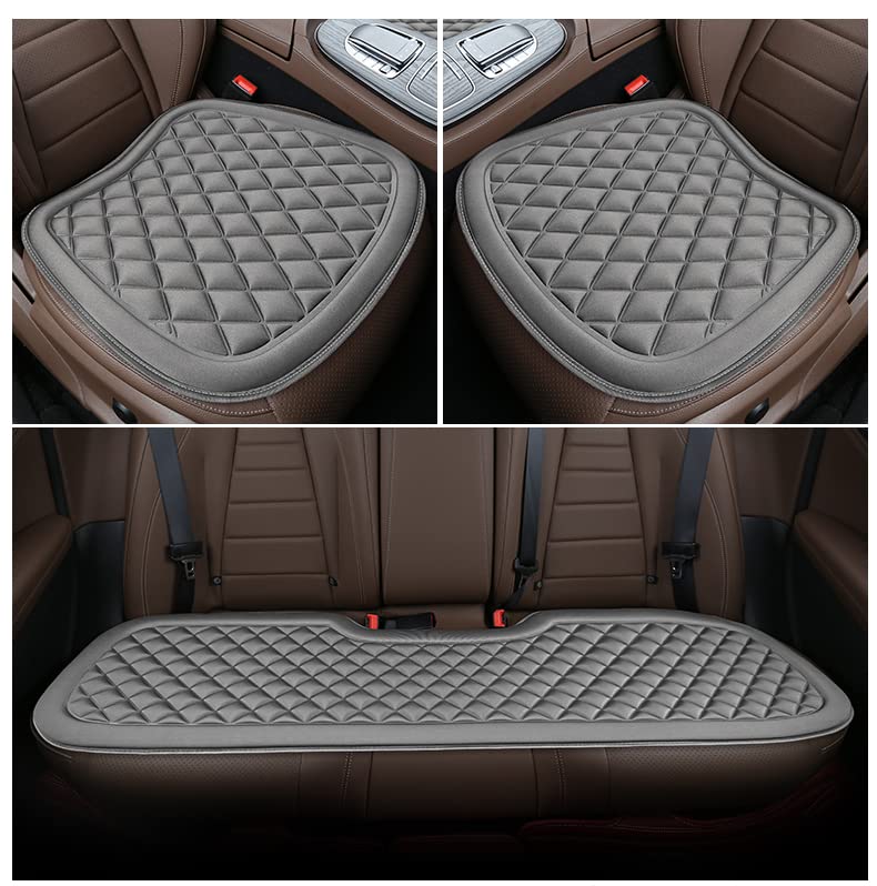 3D Decompression Car Seat Cushion Breathable and Comfortable Driver Seat Cushion Non-Slip Car Seat Pads for Car,Truck,SUV,Truck,Etc (Three-piece set, Gray) - color: Gray, style: Three-piece set
