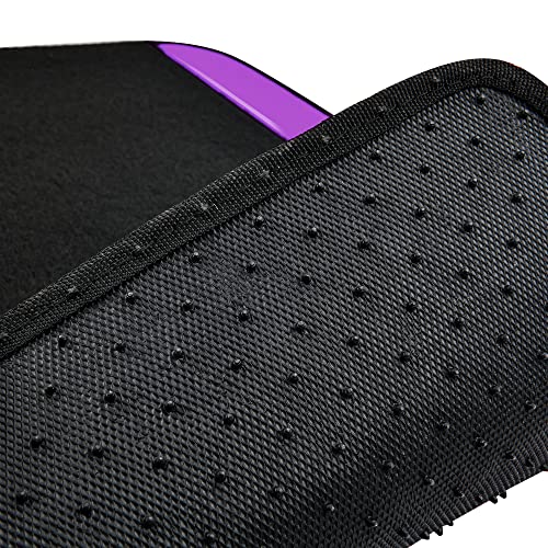 CAR PASS Jelly Waterproof Universal Fit Car Floor Mats, Girly Car Carpet Mats with Anti-Slip Nibbs Backing & Driver Heel Pad Fit for SUV, Vans, sedans, Trucks,Cute car mats of 4pcs for Women (Purple) - color: Purple Gel
