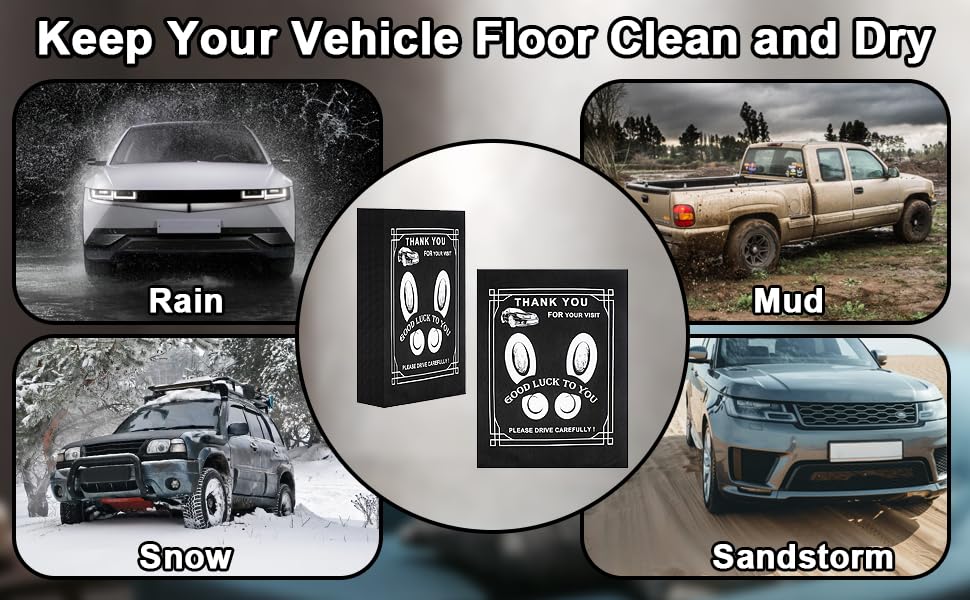 50-Pack Black Disposable Car Floor Mats 19.6x15.7 Inch Heavy-Duty Automotive Protectors for Car Wash & Detailing - Universal Fit Portable Vehicle Foot Pads (Fits SUV/Truck/Sedan)