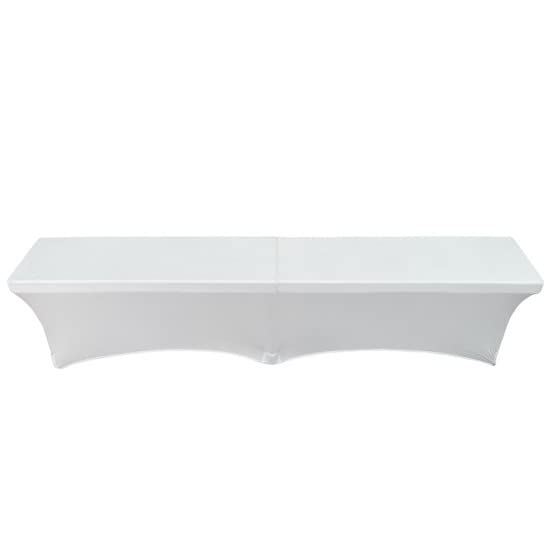 Stretch Spandex 6 ft. Lifetime Bench Cover - White. Removable and Washable Stretch Fit Lifetime Bench Covers - color: White