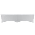 Stretch Spandex 6 ft. Lifetime Bench Cover - White. Removable and Washable Stretch Fit Lifetime Bench Covers - color: White