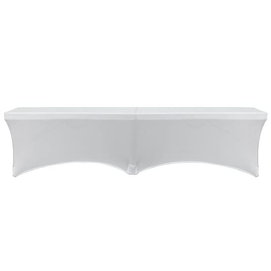 Stretch Spandex 6 ft. Lifetime Bench Cover - White. Removable and Washable Stretch Fit Lifetime Bench Covers - color: White