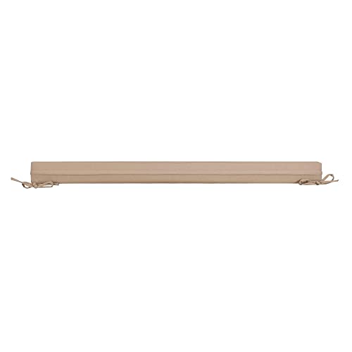 Magpie Fabrics Patio Bench Loveseat Cushion Covers (Replacement Cover only, No Insert!), Waterproof Fade Resistant Swing Cushion Slipcover with Ties(48x18x3 Inch, Khaki) - color: Khaki, size: 48x18x3 Inch (1 Count)