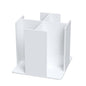 KOTEMON Cup and Lid Holder, 4 Compartment, Square | Rotating Coffee Cup Dispenser Lid Carousel for Restaurant, Buffet, Coffee Station, Bar, Countertop, White Acrylic - color: White