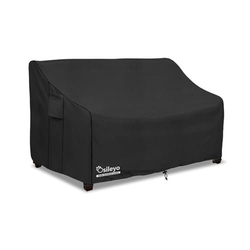 Outdoor Couch Cover,100% Waterproof 2-Seater Outdoor Loveseat/Bench Cover,Patio Furniture Covers,85" Wx 38" Dx 35" H Black - color: Sofa Cover - Black, size: 85"W x 38"D x 35"H