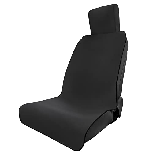 3tyto Universal Car Seat Covers, Waterproof Neoprene Seat Covers - Waterproof & Sweatproof, Machine Washable, Non-Slip Seat Protector for Car, Truck, SUV, Van (Black, 1 Pack) - color: Black, size: 1 Pack