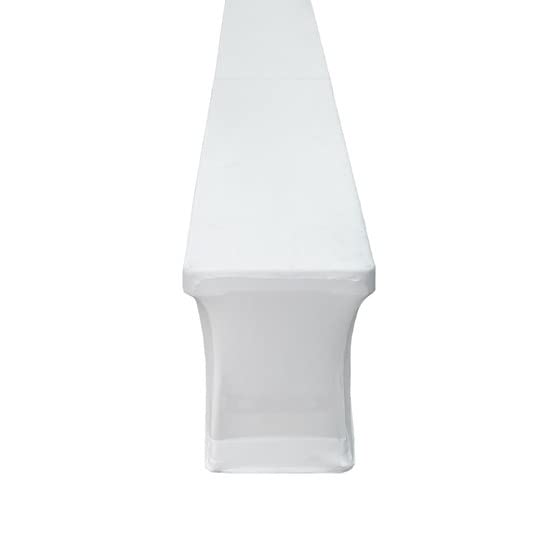 Stretch Spandex 6 ft. Lifetime Bench Cover - White. Removable and Washable Stretch Fit Lifetime Bench Covers - color: White