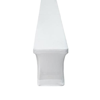 Stretch Spandex 6 ft. Lifetime Bench Cover - White. Removable and Washable Stretch Fit Lifetime Bench Covers - color: White