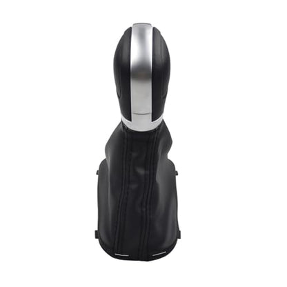 Automatic Shift Lever Gear Shift Knob Gaiter Boot Leather Cover Gear Shift Knob Shifter with Black Leather Gaiter Accessories Replacement Set for Golf 6 Golf 7 Jetta MK6 MK7 Tiguan 5N Sharan 7N