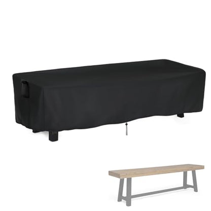 Kingling Outdoor Bench Cover Rectangle, Wood Bench Cover Waterproof Patio Bench Covers for Outdoor Furniture Long Chair Covers, 63" W x 15" D x 18" H