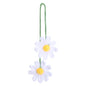 Ymapinc Crochet Car Accessories, Cute Hanging Rear View Mirror Decor Daisy Flower Charm for Women Handmade Knitted BOHO Aesthetic Pendant(Cotton)