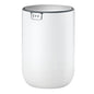 EKO Mini Desk Trash Can with Swing-Top Lid 0.4 Gallon Small Table Round Wastebasket for Office, Home, Car (White) - color: White, size: Tabletop 1.5 Liters