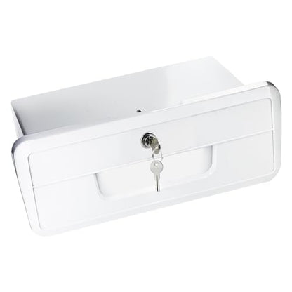 Pactrade Marine Boat Pontoon Yacht Storage Compartment Durable Standard Lightweight Lockable ABS Locking Plastic Glove Box White Spacious with Keys - style: White, with Keys