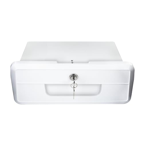 Pactrade Marine Boat Pontoon Yacht Storage Compartment Durable Standard Lightweight Lockable ABS Locking Plastic Glove Box White Spacious with Keys - style: White, with Keys