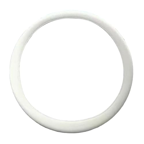 Soft Silicone Steering Wheel Cover, Anti-slip Sweat Proof Grip Universal Protector for Circular D-shaped & Flat Wheels Comfortable Automotive Accessory for Car Interior White - color: White