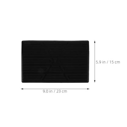PRETYZOOM 2-Pack Car Floor Mat Heel Pad, Universal Anti-Skid Rubber Heel Scuff Plate, Auto Home Carpet Protector Patch for Driver Side Gas Pedal Foot Rest